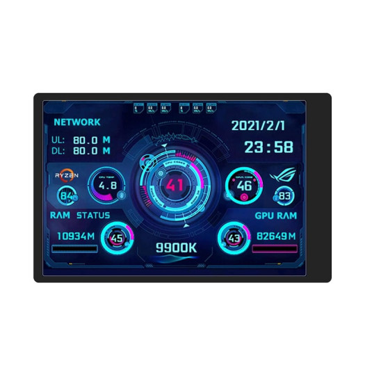 EDIY 3.5 inch IPS USB Mini Screen AIDA64 PC CPU RAM HDD Data Monitor Computer Temperature Display Type-C Sub Screen